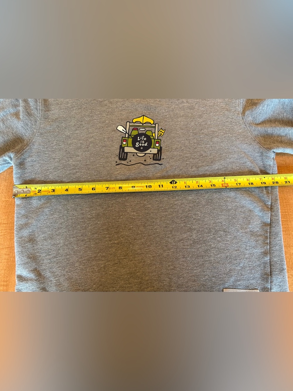 Life Is Good Heather Gray Sweatshirt Jeep Graphic - Picture 3 of 7